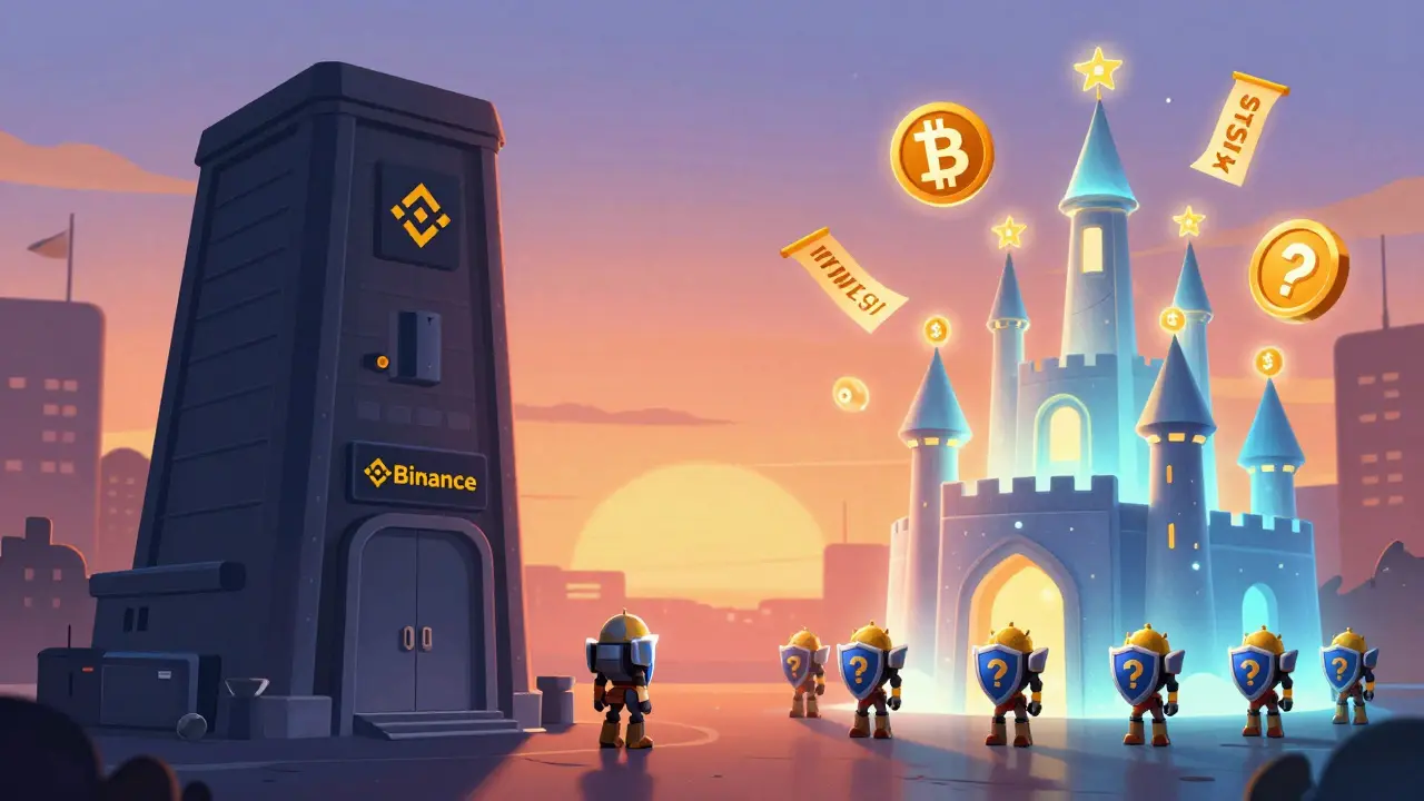 A battle between a corporate exchange tower and an open-source Kwenta castle defended by $KWENTA tokens.