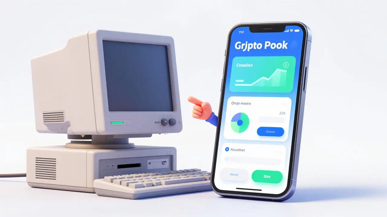 Modern mobile app vs outdated desktop for crypto trading