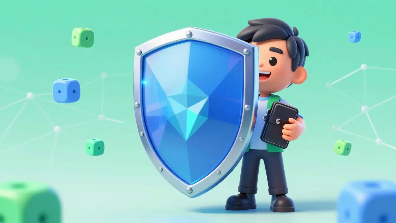 Character protected by geometric shield against quantum threats