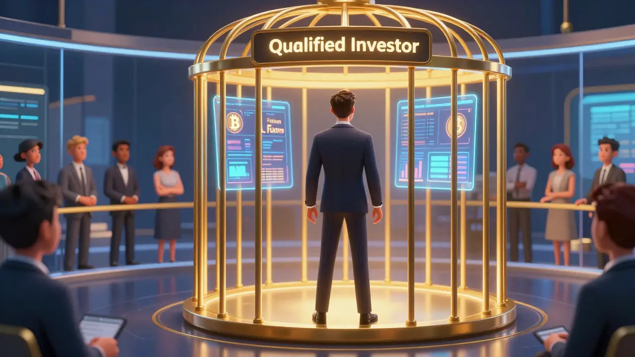 Wealthy investor in exclusive crypto sandbox while others watch