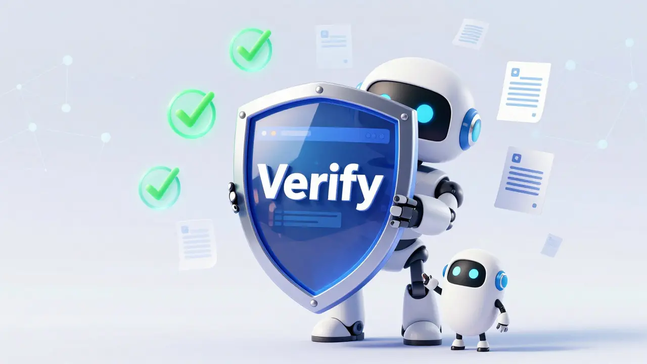 Guardian robot protecting users with a verification shield against scams
