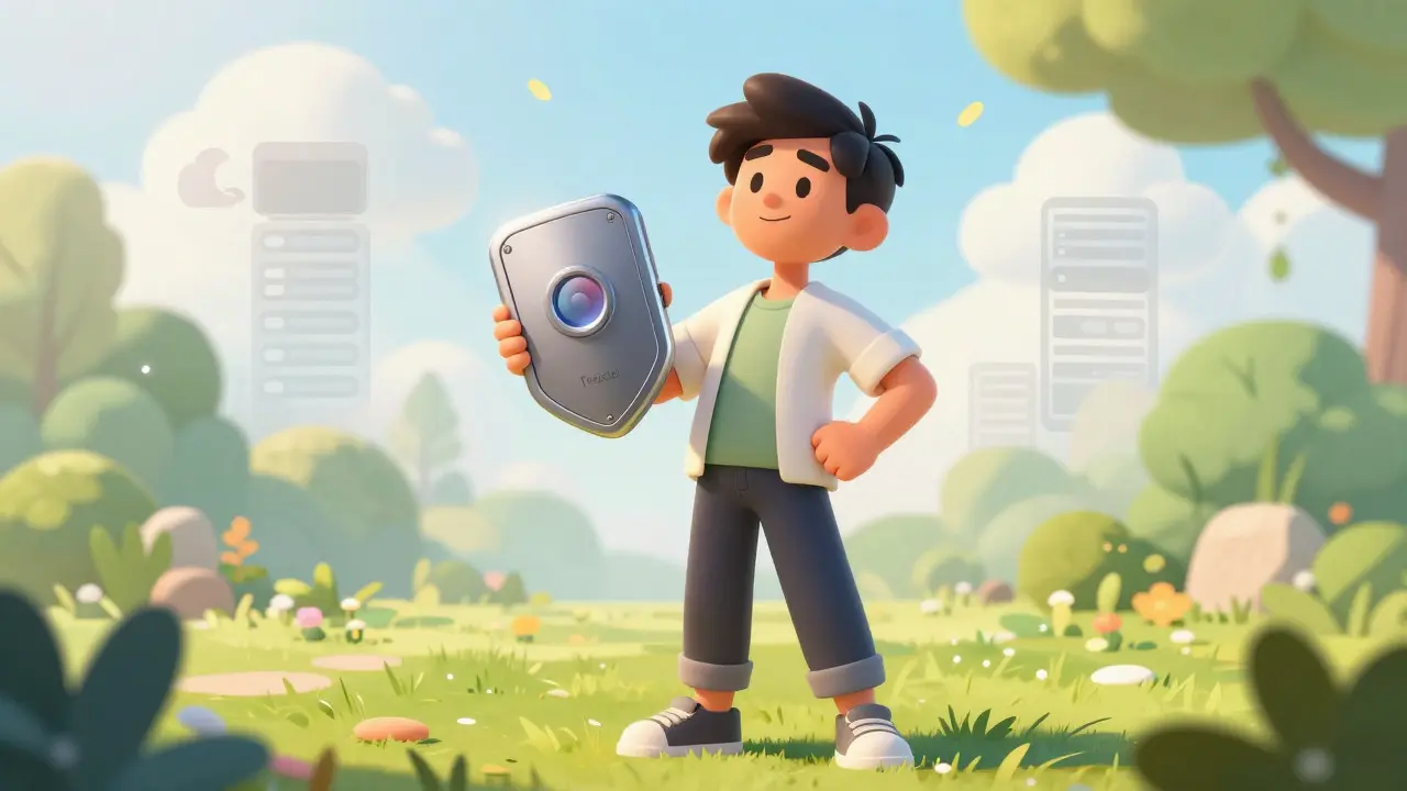 Happy user holding hardware wallet for secure crypto storage