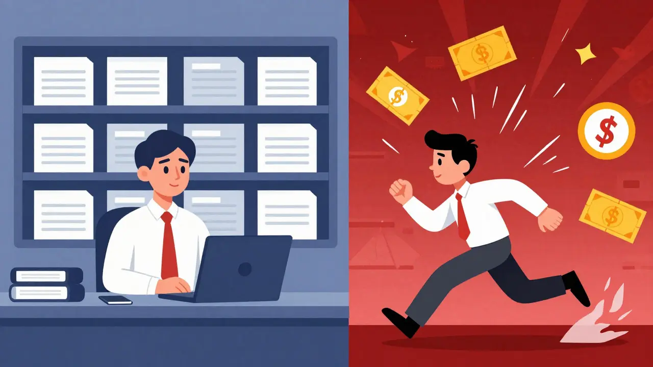 Pixar-style split scene contrasting compliant safety with chaotic penalties for hiding crypto income in India.