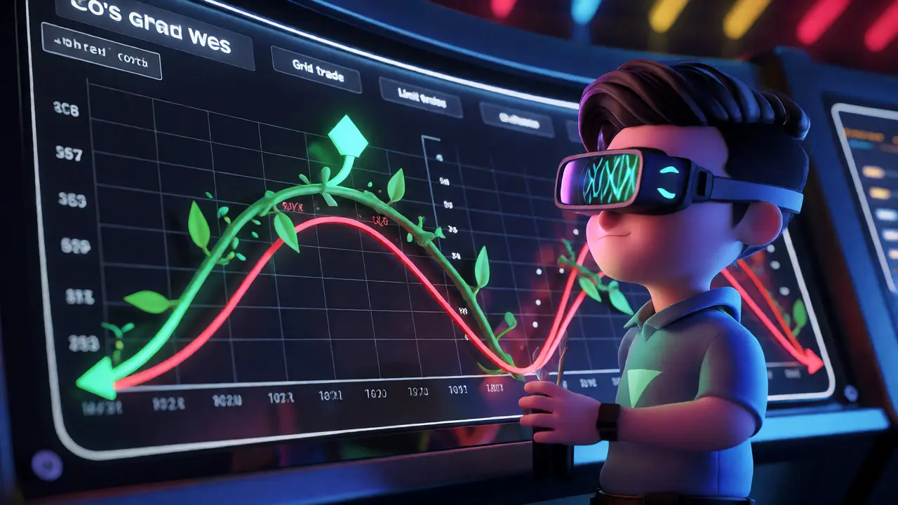 A trader watches automated strategies execute dynamically on a holographic interface in Carbon DeFi.