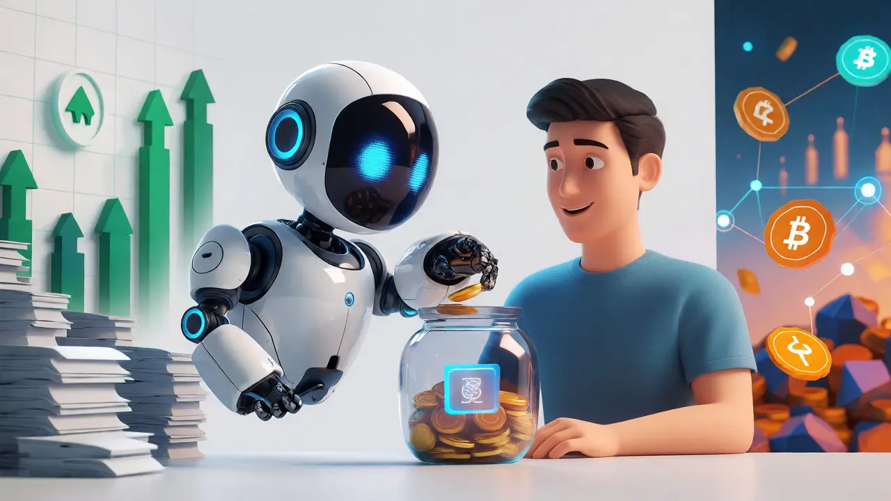 Friendly robot automating investments across stocks and crypto.